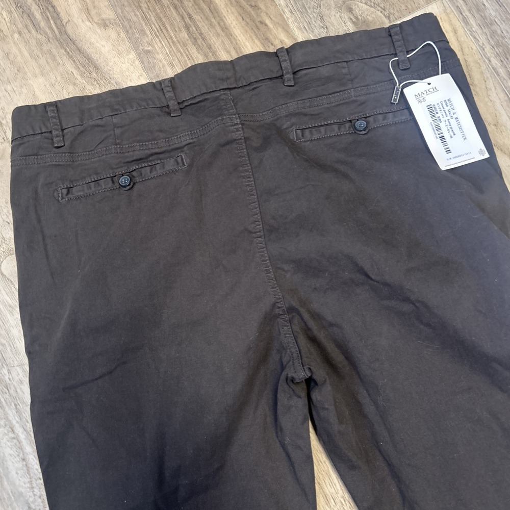 NEW Matchstick‎ Argus Mens Pants 40X31" Brown Chino Casual Basic Every Day